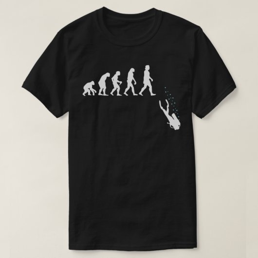 Scuba Diving Evolution Underwater Scuba Diver Gift Tシャツ (デザイン正面)