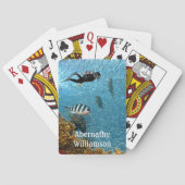 Scuba Diving underwater scene Diver personalize トランプ (裏面)