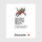 Scuba Mom Siamese Cat Diver シール (シート)