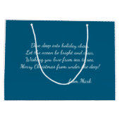 Scuba Santa Underwater Christmas Holiday ラージペーパーバッグ (裏面)