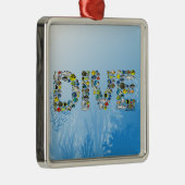 Scubadorableの飛び込み メタルオーナメント (右)