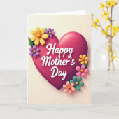Sculpted Flower Mothers Day Card カード (黄色い花)