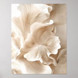 Sculpted Ivory Petals in Motion Portrait #1 ポスター
