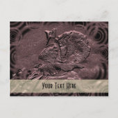 Sculpted Plum Rosebudフローラカスタマイズ用はがき ポストカード (正面)