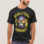 Sculpting Monkey Artist Creative Clay Modeling Pri Tシャツ (正面)