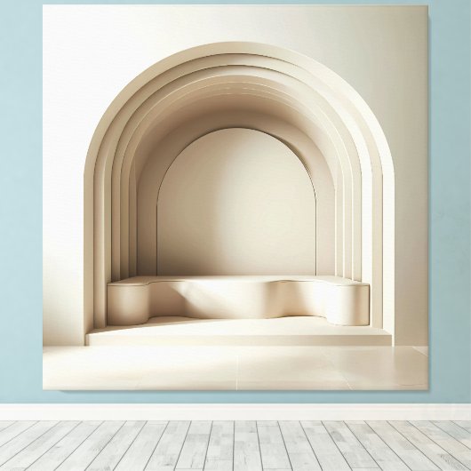 Sculptural Arch Alcove キャンバスプリント (インサイチュ (ウッドフロア))