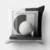 Sculptural Dialogue in Contrast クッション (正面)