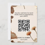 Sculptural Floral Neutral Wedding Invite 招待状 (裏面)