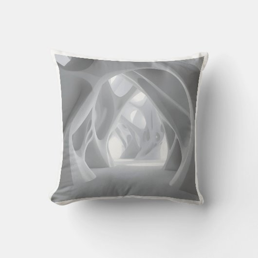 Sculptural Foam Insulation Raw Brutalist Texture クッション (正面)