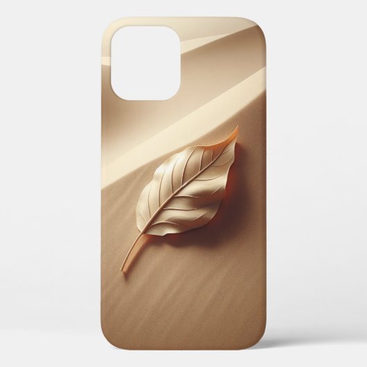 Sculptural Gold Leaf on Dune Background Minimalist Case-Mate iPhoneケース (裏面)