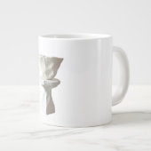 Sculptural Plaster Pedestal Raw Hand-Formed Brutal ジャンボコーヒーマグカップ (正面右)