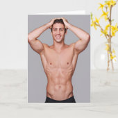 Sculptured Smile Hot Guy Greetings Card カード (黄色い花)