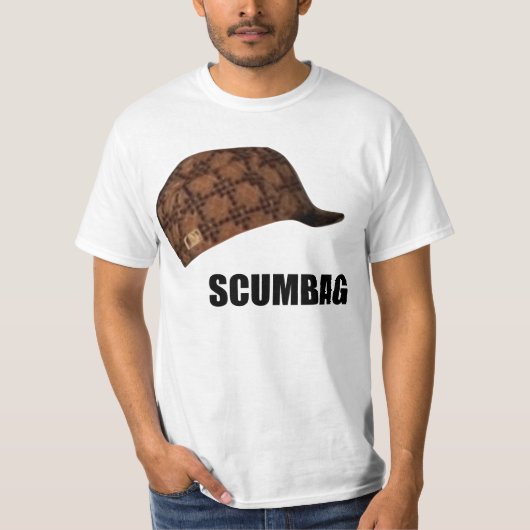 Scumbagスティーブの帽子のミーム Tシャツ (正面)