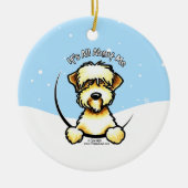 SCWT Wheaten Terrier Its All About Me Christmas セラミックオーナメント (正面)