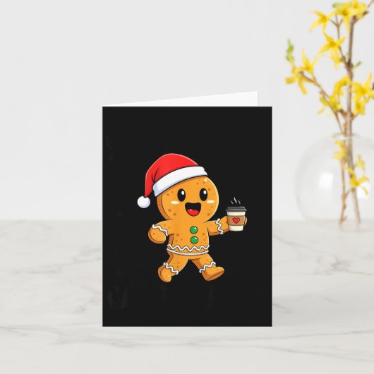 Scy And Caffeinated Coffee Men Women Gingerbread C カード (黄色い花)