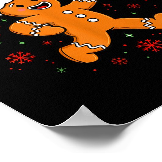 Scy And Caffeinated Coffee Men Women Gingerbread C ポスター (角)