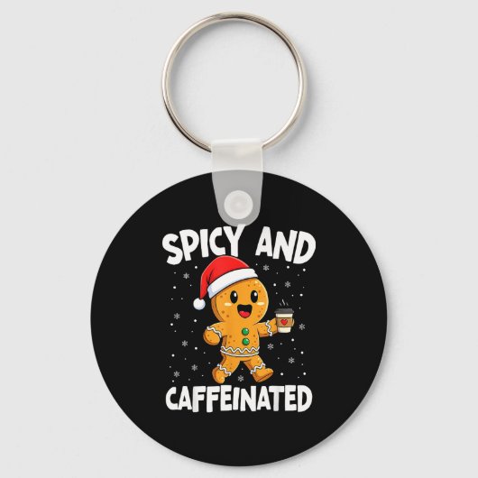 Scy And Caffeinated Coffee Women Gingerbread Chris キーホルダー (正面)