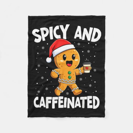 Scy And Caffeinated Coffee Women Gingerbread Chris フリースブランケット (正面)