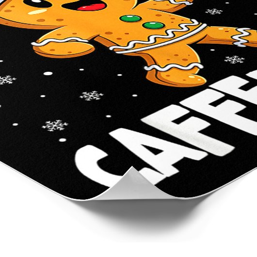 Scy And Caffeinated Coffee Women Gingerbread Chris ポスター (角)