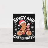 Scy And Caffeinated Gingerbread Funny Coffee Chris カード (正面)