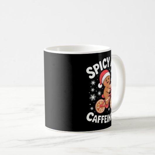 Scy And Caffeinated Gingerbread Funny Coffee Chris コーヒーマグカップ (正面右)