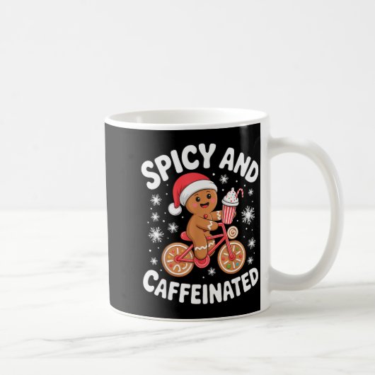 Scy And Caffeinated Gingerbread Funny Coffee Chris コーヒーマグカップ (右)