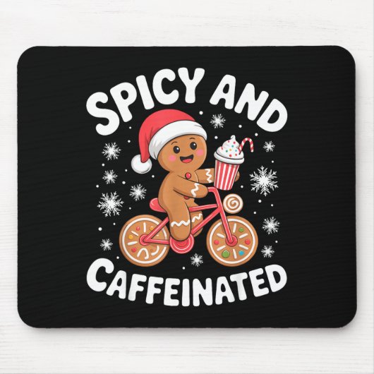 Scy And Caffeinated Gingerbread Funny Coffee Chris マウスパッド (正面)