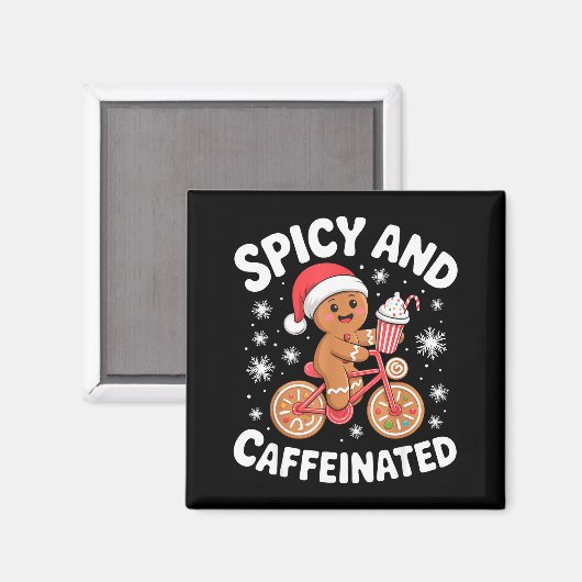 Scy And Caffeinated Gingerbread Funny Coffee Chris マグネット (正面/裏面)
