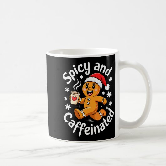Scy And Caffeinated Shirt Men Women Gingerbread Ch コーヒーマグカップ (右)
