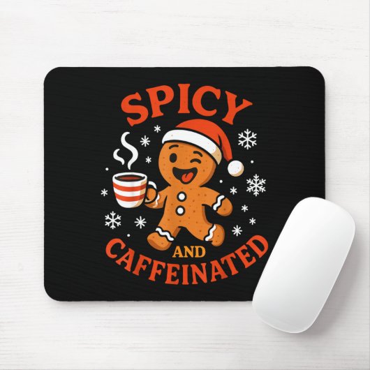 Scy Gingerbread Caffeinated Funny Coffee Lover Chr マウスパッド (マウス)