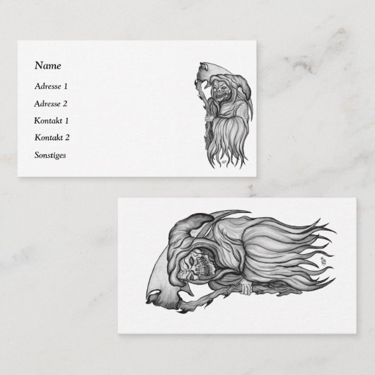 Scythe man – 死,死神の名刺 名刺 (正面/裏面)