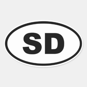 SDサウスダコタ 楕円形シール