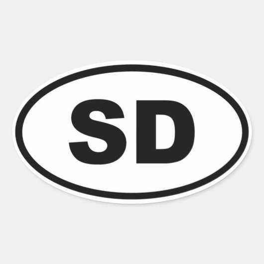 SDサウスダコタ 楕円形シール (正面)