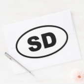 SDサウスダコタ 楕円形シール (封筒)