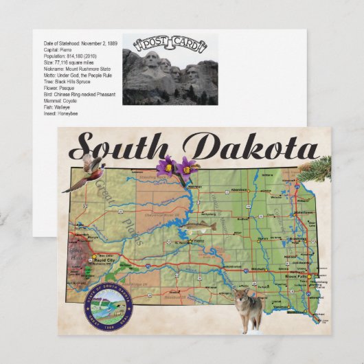SD州マップ ポストカード (正面/裏面)