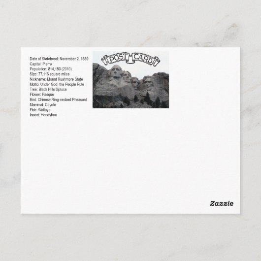 SD州マップ ポストカード (裏面)