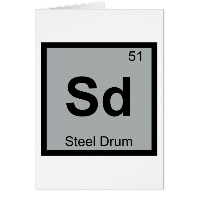 Sd - ステンレスドラム 音楽 化学 周期表 (正面)