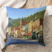 SD、デッドウッド、歴史的な金ゴールド採鉱町 クッション (ブランケット)