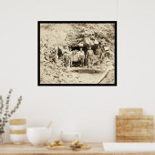 SD 1889のモンタナ鉱山で8人の男性 ポスター (キッチン)