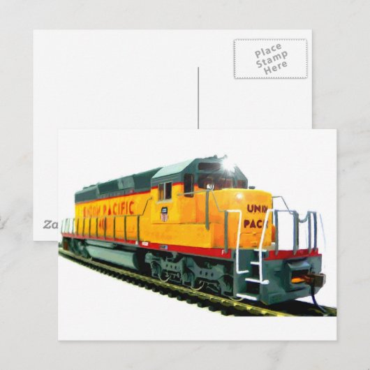 SD-40機関車 ポストカード (正面/裏面)