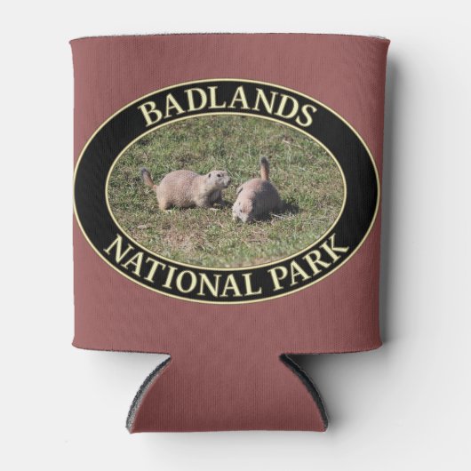 SD Can CのBadlands National Parkでプレーリードッグ 缶クーラー (正面)