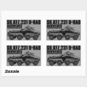 Sd.Kfz.231 (8-素晴らしい) 長方形シール (シート)
