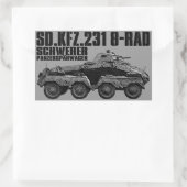 Sd.Kfz.231 (8-素晴らしい) 長方形シール (バッグ)