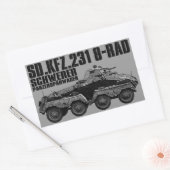 Sd.Kfz.231 (8-素晴らしい) 長方形シール (封筒)