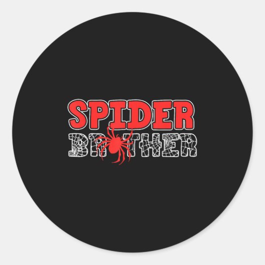 Sder Brother Kid Sdey Birthday Matching Family Chr ラウンドシール (正面)