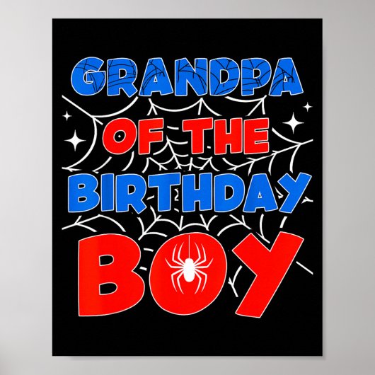 Sder Web Birthday Party Grandpa Of The Birthday Bo ポスター (正面)