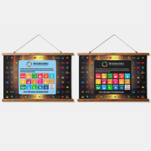 SDGウォールアートフォークラスルーム企業のズオフィスルーム 吊り下げ型タペストリー
