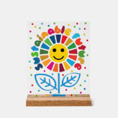 SDGエグゼクティブデスクサイン – ESG Office Motivator アクリルサイン (正面)