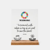 SDGエグゼクティブデスクサイン – ESG Office Motivator アクリルサイン (正面)