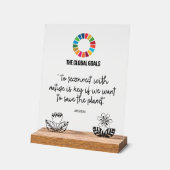 SDGエグゼクティブデスクサイン – ESG Office Motivator アクリルサイン (傾斜)